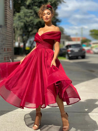 Womens Solid Color Party Evening Off Shoulder Elegant Backless Sexy Dress - Collections By Jay