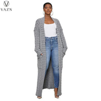 Stylish Cable Knit Dual Pocket Cardigan - Collections By Jay