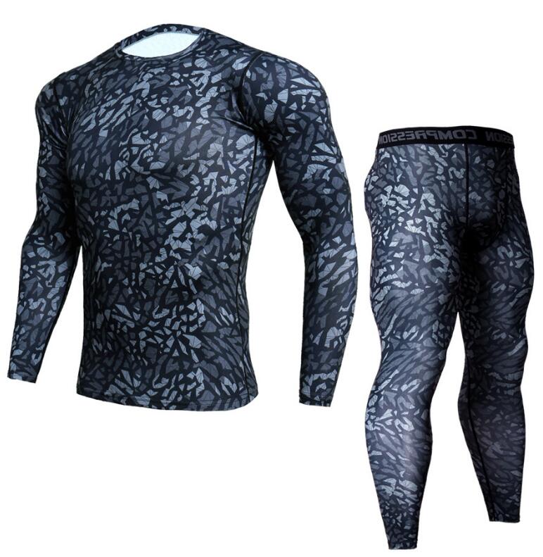 Fashionable Crossfit T-shirt Compression Brand Clothing Joggers for Men, paired with Camouflage Pants & T-Shirt Sets - Collections By Jay