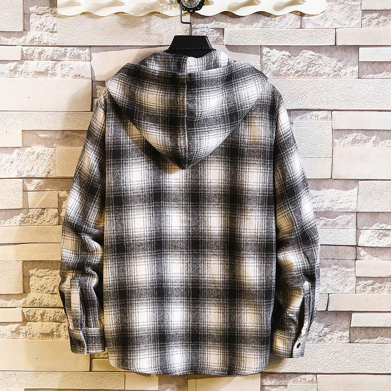 Men's Plaid Hooded Sweat Shirt - Collections By Jay