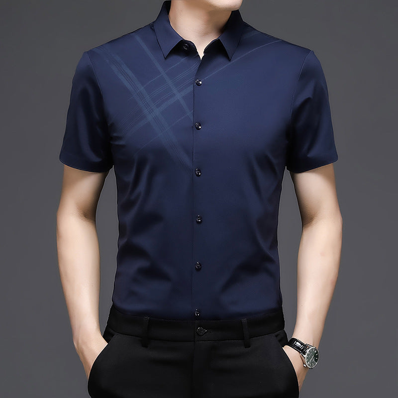 Men's Elegant Short Sleeve Silk Shirt - Collections By Jay