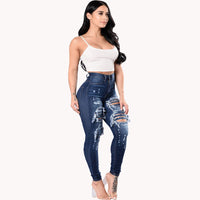 Women's Ripped Blue Jeans - Collections By Jay