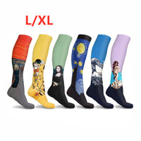 Running Compression Socks For Men And Women With Painting Patterns - Collections By Jay