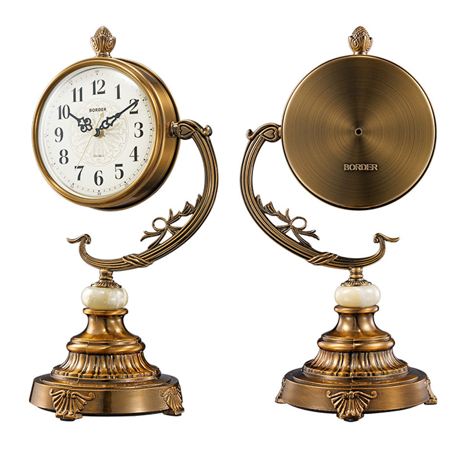 European Style Living Room/Desk Copper-Plated Clock - Collections By Jay