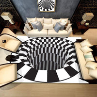 Optical illusion carpet floor mat with a 3D vortex design - Collections By Jay