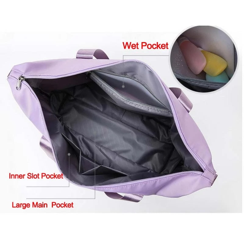 Foldable Travel Waterproof Storage Large Capacity Gym Fitness Bag Overnight For Women - Collections By Jay