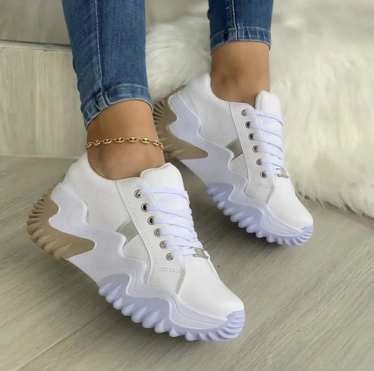 Women's Lace-up Sport Sneakers - Collections By Jay