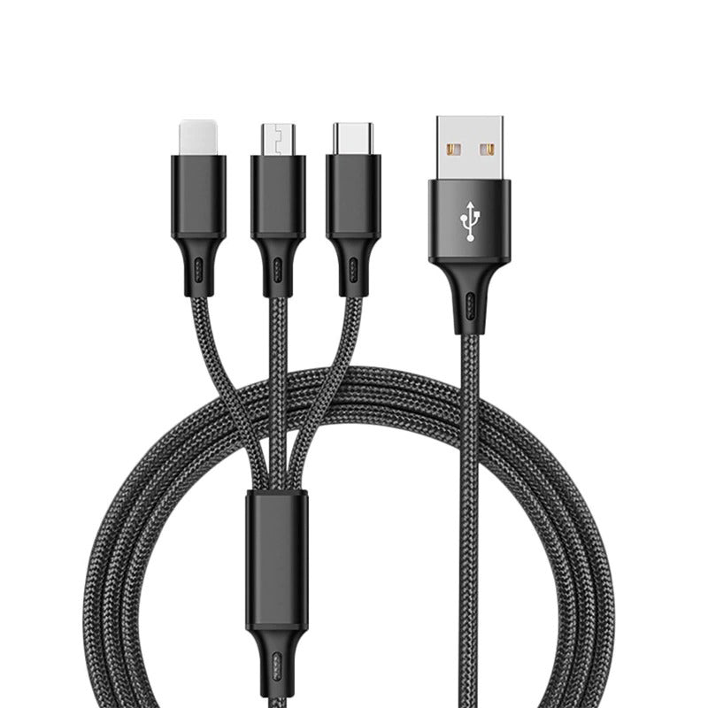 Fast Charging 3 In 1 USB Cable For Iphone, Android - Collections By Jay