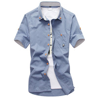 Korean Men's Embroidered Casual Shirt - Collections By Jay