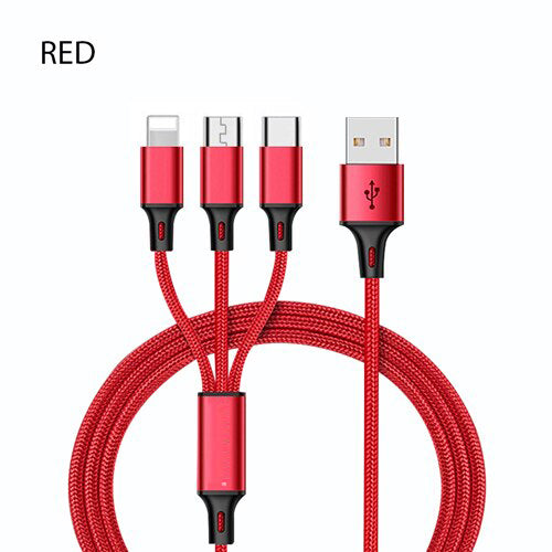 Fast Charging 3 In 1 USB Cable For Iphone, Android - Collections By Jay